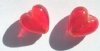 2 15mm Red and Silver Foil Hearts